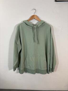 Ava & Viv Women's Plus Size Sage Green Hooded Sweatshirt 2X